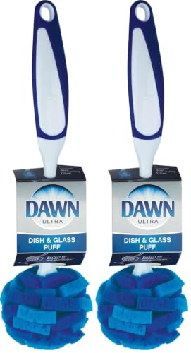 Dawn Ultra Puff Glassware and Dish Cleaning Brush (Pack of 2) - size: Pack of 2, style: Puff Sponge