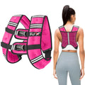 FUFF Weighted Vest Woman, 15 Pound Womens Weight Vest for Walking, Strength Training Weight Vests for Female Men, Reflective Stripe Fitness Body Vest for Workout Running Jogging (Pink)