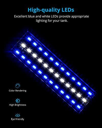 NICREW Clip-on Marine Aquarium Light for Coral Reef Tank - size: For Saltwater