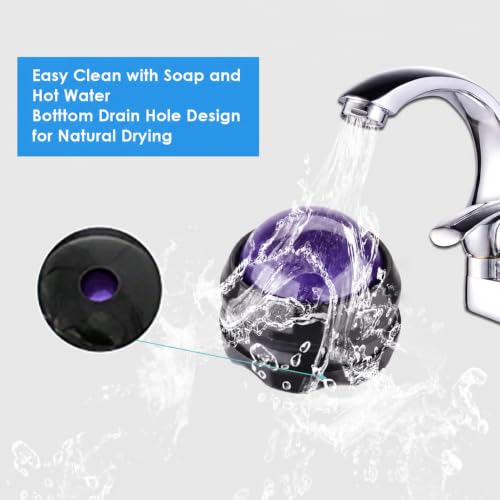 Manual Massage Roller Ball - Massager and Therapy Tool for Sore Muscles, Shoulders, Arms, Neck, Back, Feet, Body, Deep Tissue, Stiffness, Joint Pain, Stress Relief - color: Purple