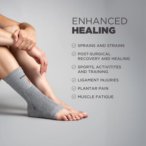 Incrediwear Ankle Sleeve – Infrared Ankle Brace for Men and Women - color: Grey, size: X-Large (Pack of 1)