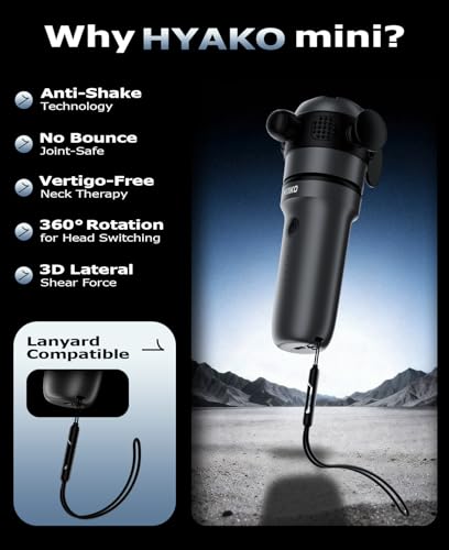 HYAKO R1 Mini Therapy Massager - Travel Deep Tissue Vibration Massage Gun