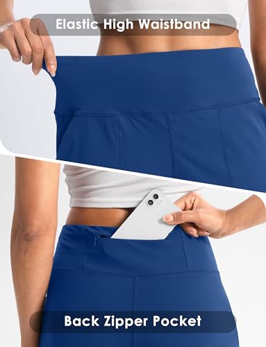 Women's 6"/9" Shorts with Zipper Pocket - color: 6″-blue, size: 3X-Large