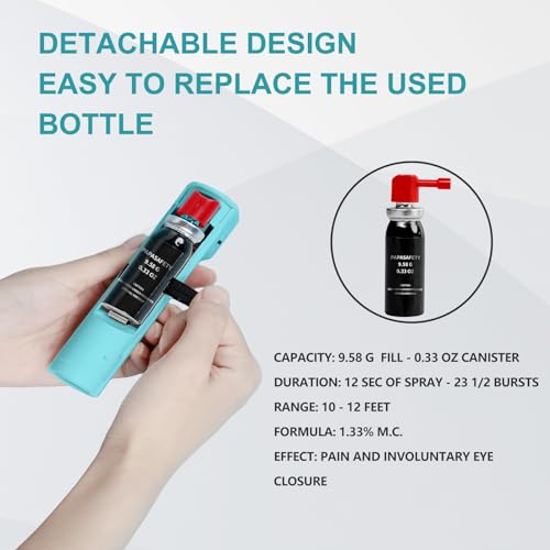 Self Defence Personal Alarm Set 3-in-1 for Women,pepper gel bottle with 130 dB Siren & Strobe Lights,UV Marking Dye & Flip-top Safety Cap protect for lady keychain set,USB charge (Green) - color: Green