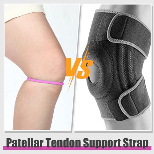 Foilswirl Patella Knee Band Basketball Knee Strap,2,Rose Red,L - color: Rose Red, size: L