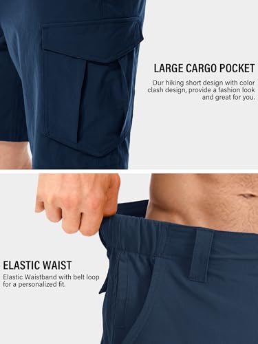 Toomett Mens Hiking Cargo Shorts - color: Blue, size: 29