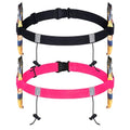 JOVITEC 2 Pack Race Number Belt with 6 Gel Loops, Pink and Black - color: Pink and Black