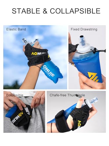 AONIJIE Running Water Bottle Handheld Collapsible 17oz (500ml) Soft Flask