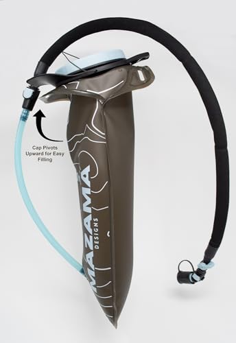 Trailflow-88TZ Hydration Bladder by Mazama Designs. Leakproof, Easy to Clean and Fill Water Reservoir BPA Free, Fits Most Hydration Backpacks. Great for Running Hiking Camping Cycling. (3L)
