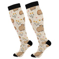 Wusikd Cats Compression Socks for Women and Men Circulation Cute Long Socks for Athletic Running 1 - color: Capybaras