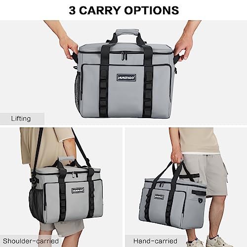 Hulongo Soft Sided Insulated Cooler Bag, 32L - color: gray