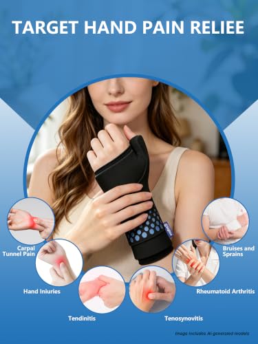 Wrist &Thumb Ice Pack Wrap-Thickened Gel for Long-Lasting Cold Compression - color: 1 Pack-black, size: S/M