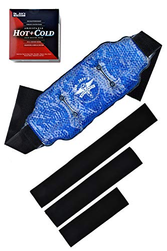 Medical Grade Pain Relief Flexible Ice Pack for Injuries | Dual Sided Soft Plush Hot Pack + Flexible Gel Beads Reusable Ice Pack | Great for Knee, Sciatica, Back, + Neck Pain | Bonus Extension Straps - style: Large Pack with Extension Straps