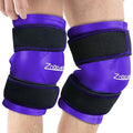 ZNÖCUETÖD Enhanced Knee Ice Pack Wrap 2 Pack for Pain Relief, Large Gel Ice Pack for Knee Leg Injuries Reusable with Cold Compression for Tendonitis, Arthritis, Swelling, Bruises, Surgery Recovery - color: Purple