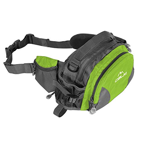 Hiking Fanny Pack Waist Bag with Water Bottle Holder for Men Women Outdoors Walking Running Lumbar Pack Fit iPhone iPod Samsung Phones (Green0005) - color: Green03