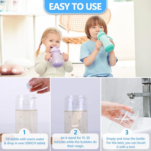 96Pack Water Bottle Cleaning Tablets, Bottle Bright Clean Stainless Steel, Thermos, Tumbler, Insulated and Reusable Water Bottles,Removes Stubborn Stains and Odors - size: 1 Count (Pack of 96)