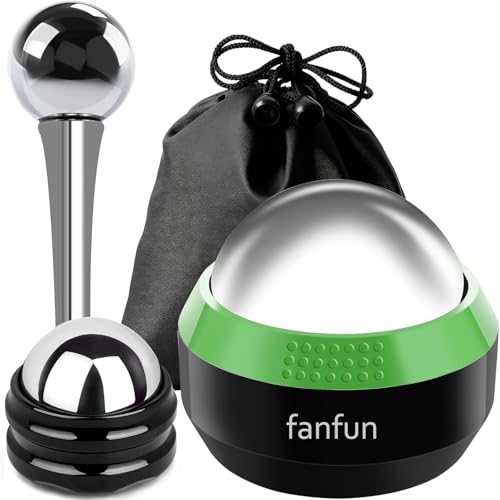 Massage Ice Roller Ball Cold & Heat Therapy Pain Relief Myofascial Release - color: Set of Green