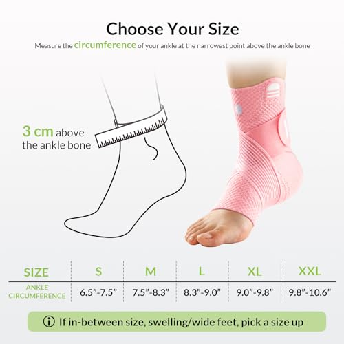 ZOELION Ankle Brace Compression Support with Removable Fishnet Strap, 3D Knit Plantar Fasciitis Relief Achilles Tendonitis Brace, Ankle Compression Sleeve for Pain Relief & Injury Healing, Pink/S - color: Pink（Pack of 1）