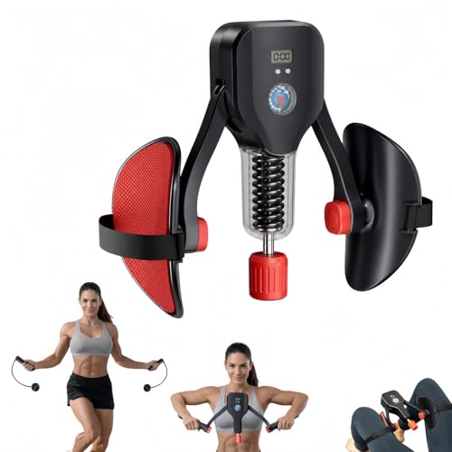 Thigh Trainer for Women & Men, 176LB Adjustable Pelvic Floor Exercise Equipment with LED Display Counter and Resistance Indicator, Inner Thigh Exerciser for Home Gym, Glutes, Legs & ARMS