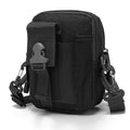Belt Pouch, Tactical Molle Phone Pouch EDC Utility Pouches Waist Bag Packs, Small Cell Phone Holster Gear Tool Gadget Pocket for Men Running - color: Strap Black