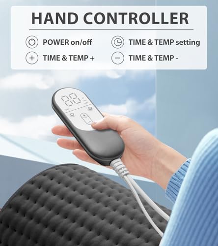 VALGELUIK Heating Pad for Back Pain Relief, 12"x24" Electric Heat Pad Gifts - color: Deep Gray, size: 12 Inch x 24 Inch
