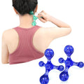 Manual Trigger Point Massage Tool, 2 Pcs 4 Knob Massager Deep Tissue Manual Massager Pressure Point Palm Massage Tool Handheld Back Massagers for Muscle Pain Stress Relief (Blue) - color: Blue