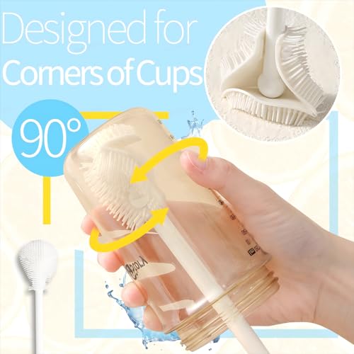 Bottle Cleaner Brush Set - 8 Pack Bottle Brushes for Cleaning