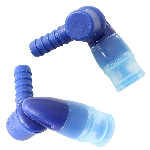Hydration Bladder Bite Valve Replacement Mouthpiece Fit for Any Water Backpack and Most Brands, with Manual Switch Valve - color: 2 Pack rotatable blue