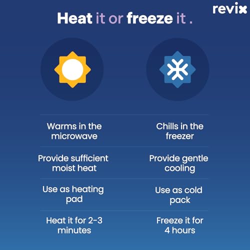 REVIX Microwave Heating Pad for Neck & Shoulders, Weighted Moist Heat Wrap - color: Navy