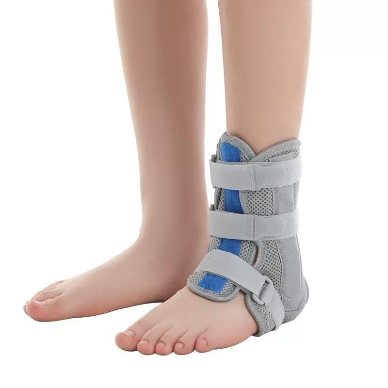 Kids Pediatric Ankle Brace, Neoprene Ankle Splint with Adjustable Straps, Universal Fit, Lightweight Support (Large) - size: Large