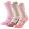 Coolmax Running Socks for Women Stay Dry Cloud Cushioned Compression - color: Mix Pink, size: 5-8