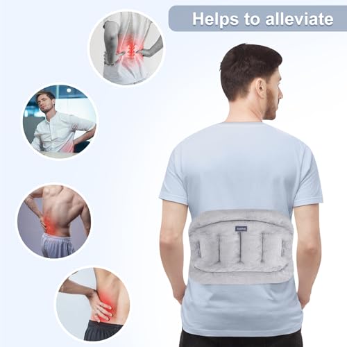 SuzziPad Microwave Heating Pad for Back & Lumbar Discomfort, Grey - color: Gray