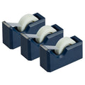 JAM PAPER Colorful Desk Tape Dispensers - Navy Blue - 3/Pack - color: Navy Blue, size: Pack of 3