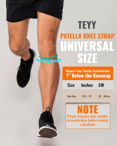 teyy 2PCS Patellar Tendon Support Strap for Knee Pain Relief (Blue) - color: Blue