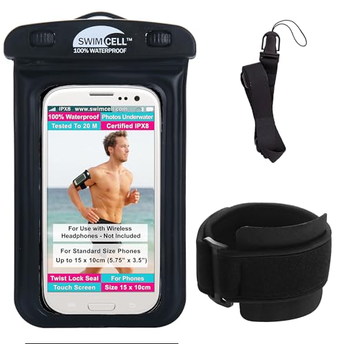 Waterproof Phone Holder For Running and Swimming With Armband - Standard - size: Standard No Headphone Jack