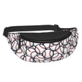 Dujiea Fanny Pack, Overlapping Baseballs Waist Bag With Headphone Hole Belt Bag Adjustable Sling Pocket Fashion Hip Bum Bag For Women Men Kids Outdoors Casual Travelling Hiking Cycling - color: Overlapping Baseballs