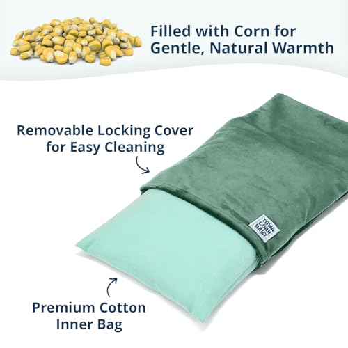 Microwave Heating Pad - Moist Heat Warm Compress for Back, Neck and Cramps - color: Morning Dew