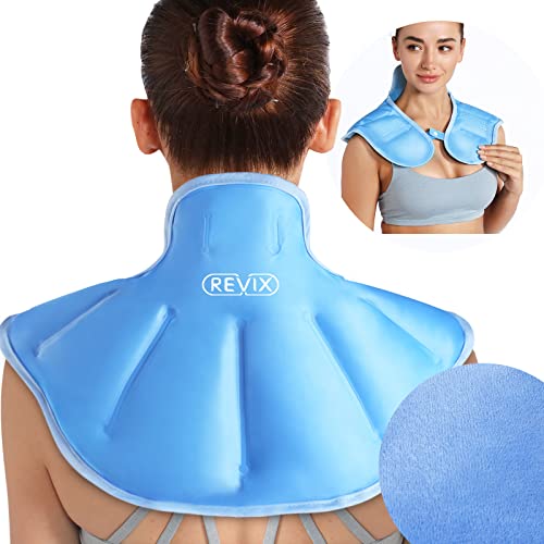 REVIX Ice Pack for Shoulders and Neck, Shoulder Ice Pack for Back Relief - style: Neck & Shoulder Blue