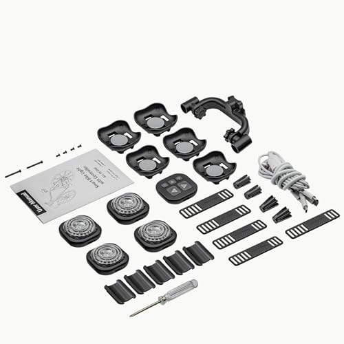 Luvan Smart Bike Light with Remote Controller - Sync Front & Rear LED Light Set, 5 Night & Daytime Mode | Turn Signals | Brake Lights, Rechargeable Bicycle Light for Night Riding, Dog, Running,Scooter - color: 4pcs Lights + Remote Controller