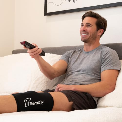 TheraICE Knee Ice Pack Wrap, Gel Knee Brace Compression Sleeve (Pack of 2) - size: Small/Medium (Pack of 2), style: Original