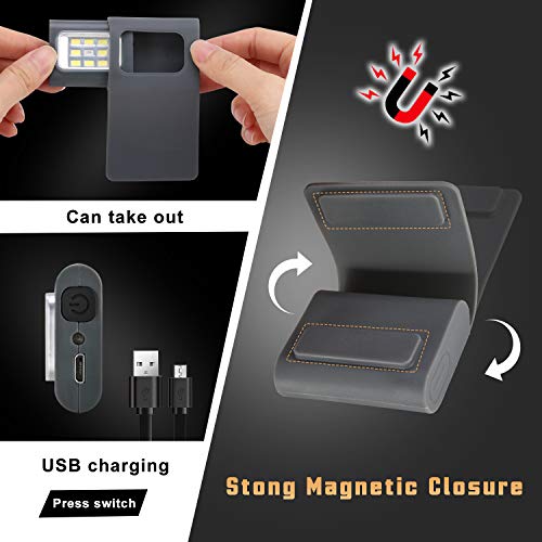 innofox Running Light, 2Pack Reflective Running Gear for Runners, USB Rechargeable LED Light, Clip on Running Lights with Runners and Joggers for Camping, Hiking, Running, Outdoor Adventure