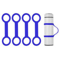 PATIKIL Water Bottle Carrier Grip, Portable Soft Silicone Non-Slip Water Handle Grip Water Bottle Holder Strap for Outdoor - color: Blue