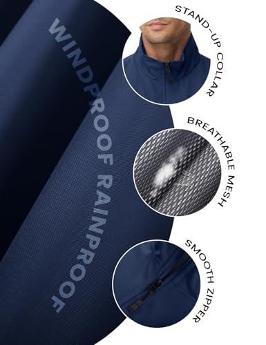 Eisctnd Mens Lightweight Quick Dry Vest Sleeveless Outerwear Utility Jacket - color: Darkblue, size: Small