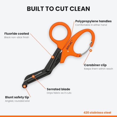 Small Trauma Shears with Clip, Nurse Bandage Scissors (Blue, 15cm) - color: Blue, size: 15cm