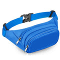 Large Fanny Pack for Women Men - Syican Waist bag with 3-Zipper Pockets - color: Light blue