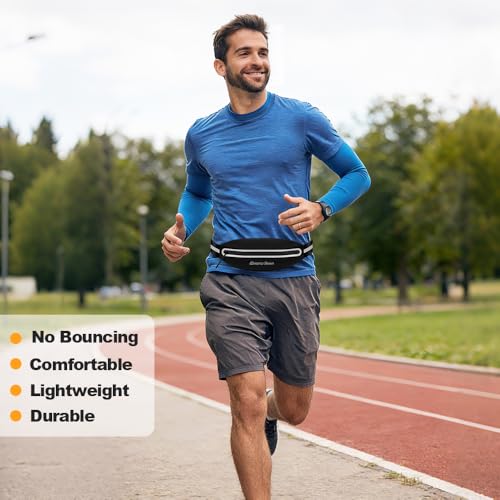 Slim Running Belt, Water Resistant Fanny Pack for Men Women Black - color: 01 - Black