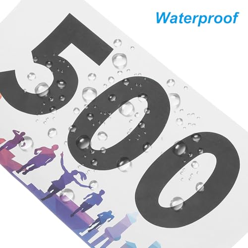 PATIKIL Tearproof Running Bib Numbers, Waterproof Race Competitor Numbers - size: 7x4 Inch, style: 1-500