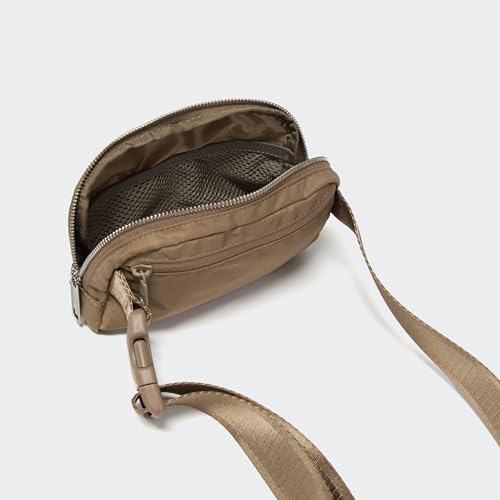 Pander Crossbody Belt Bag for Women and Men, Travel and Everyday Use - color: Gray Brown
