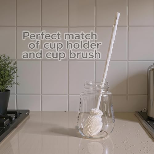 2-Pack Expandable Bottle Drying Rack, White - color: White