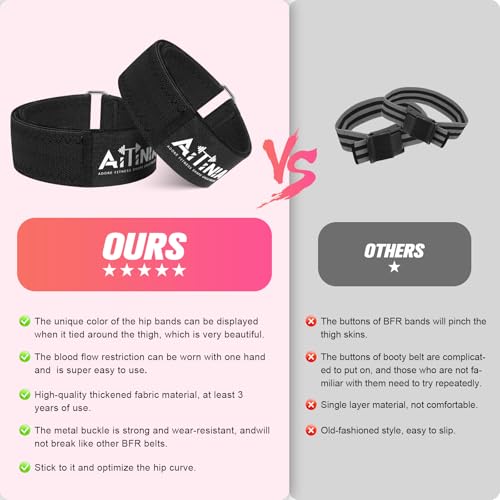 Booty Bands for Women Glutes & Hip Building, Blood Flow Restriction Bands BFR Bundle Booty Bands, Best Fabric Glute Bands Resistance Bands for Exercising Your Butt,Squat,Thigh
